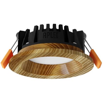 APLED - LED indbygningslampe RONDO WOODLINE LED/3W/230V 4000K diameter 9 cm aske massivt træ