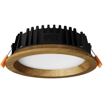 APLED - LED indbygningslampe RONDO WOODLINE LED/6W/230V 3000K diameter 15 cm eg massivt træ