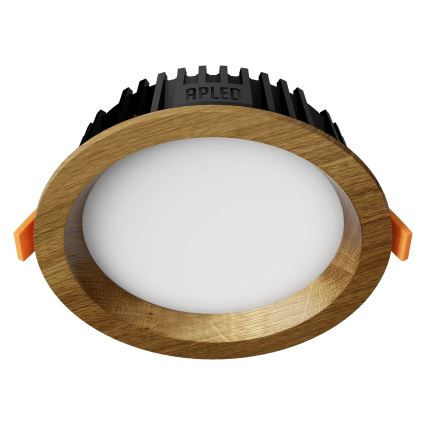 APLED - LED indbygningslampe RONDO WOODLINE LED/6W/230V 3000K diameter 15 cm eg massivt træ