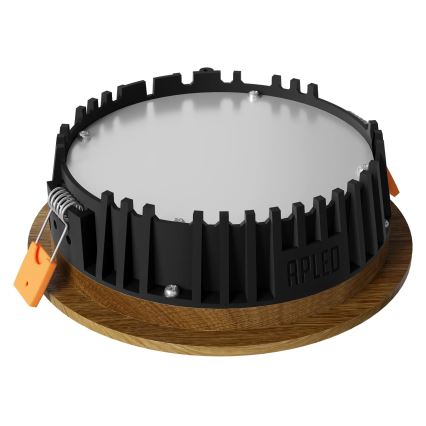 APLED - LED indbygningslampe RONDO WOODLINE LED/6W/230V 3000K diameter 15 cm eg massivt træ