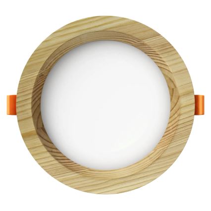 APLED - LED indbygningslampe RONDO WOODLINE LED/6W/230V 3000K diameter 15 cm fyrretræ massivt træ