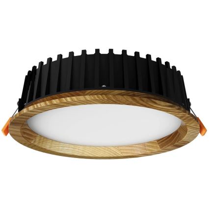 APLED - LED indbygningslampe RONDO WOODLINE LED/6W/230V 4000K diameter 15 cm aske massivt træ