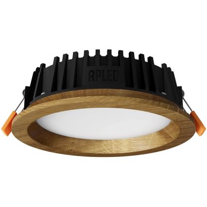 APLED - LED indbygningslampe RONDO WOODLINE LED/6W/230V 4000K diameter 15 cm eg massivt træ