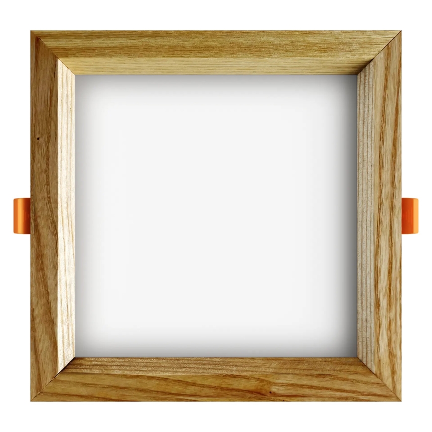 APLED - LED indbygningslampe SQUARE WOODLINE LED/12W/230V 3000K 17x17 cm aske massivt træ
