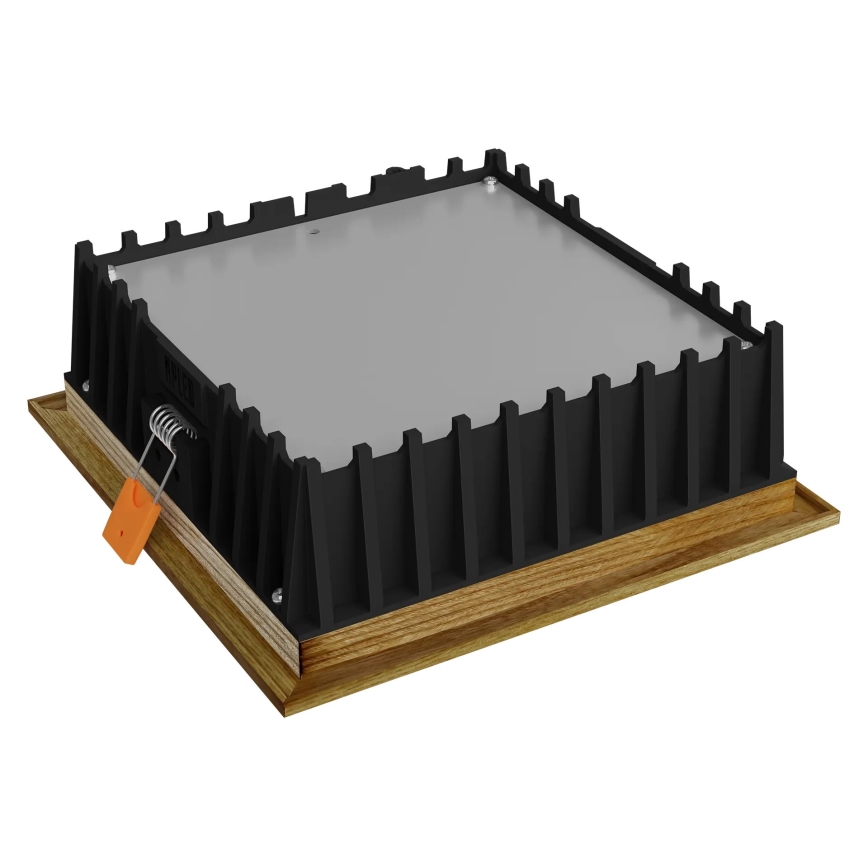 APLED - LED indbygningslampe SQUARE WOODLINE LED/12W/230V 3000K 17x17 cm aske massivt træ
