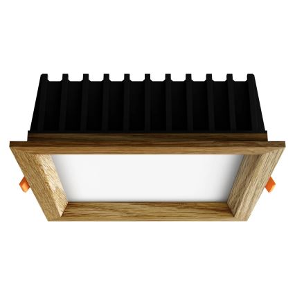 APLED - LED indbygningslampe SQUARE WOODLINE LED/12W/230V 3000K 17x17 cm eg massivt træ