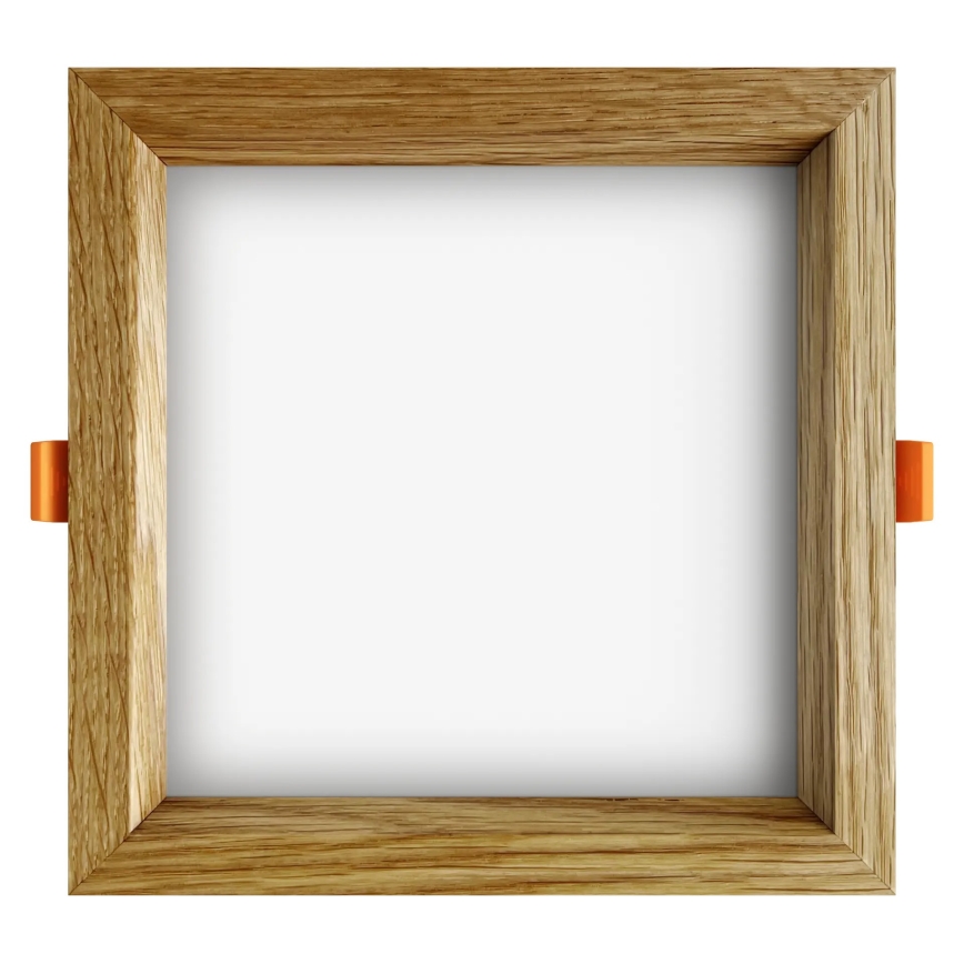 APLED - LED indbygningslampe SQUARE WOODLINE LED/12W/230V 3000K 17x17 cm eg massivt træ