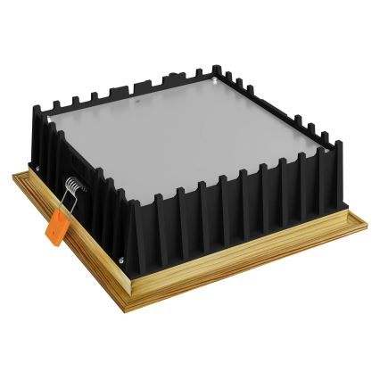 APLED - LED indbygningslampe SQUARE WOODLINE LED/12W/230V 3000K 17x17 cm fyrretræ massivt træ