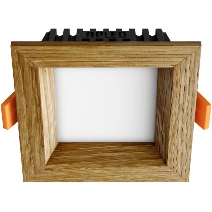 APLED - LED indbygningslampe SQUARE WOODLINE LED/3W/230V 3000K 9x9 cm eg massivt træ