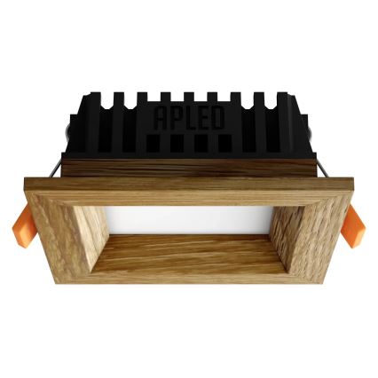 APLED - LED indbygningslampe SQUARE WOODLINE LED/3W/230V 3000K 9x9 cm eg massivt træ