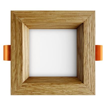 APLED - LED indbygningslampe SQUARE WOODLINE LED/3W/230V 3000K 9x9 cm eg massivt træ