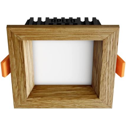 APLED - LED indbygningslampe SQUARE WOODLINE LED/3W/230V 4000K 9x9 cm eg massivt træ