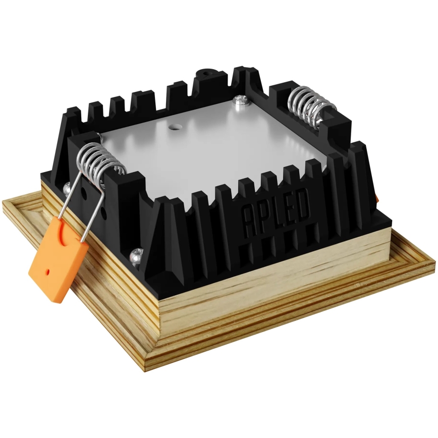 APLED - LED indbygningslampe SQUARE WOODLINE LED/3W/230V 4000K 9x9 cm fyrretræ massivt træ