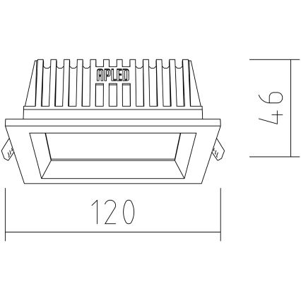 APLED - LED indbygningslampe SQUARE WOODLINE LED/6W/230V 3000K 12x12 cm aske massivt træ