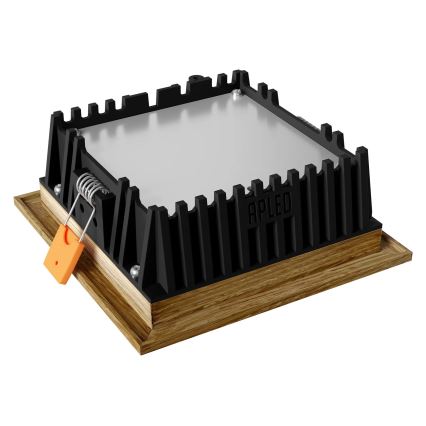 APLED - LED indbygningslampe SQUARE WOODLINE LED/6W/230V 3000K 12x12 cm eg massivt træ