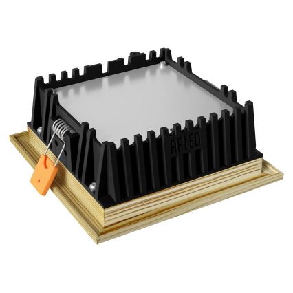 APLED - LED indbygningslampe SQUARE WOODLINE LED/6W/230V 4000K 12x12 cm fyrretræ massivt træ