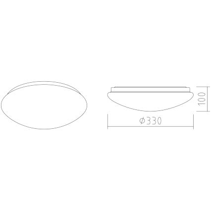 APLED - LED loftlampe LENS P TRICOLOR LED/18W/230V IP41 2700 - 6500K 1210lm
