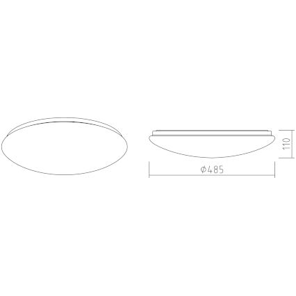 APLED - LED loftlampe LENS P TRICOLOR LED/36W/230V IP41 2700 - 6500K 2520lm