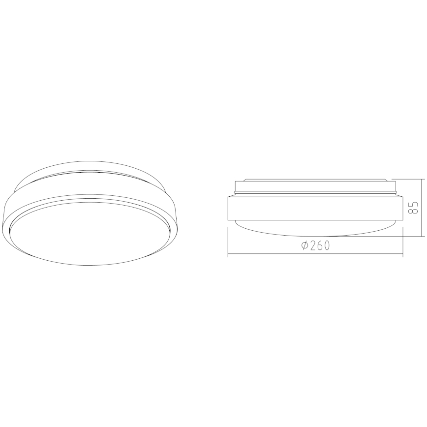 APLED - LED loftlampe LENS PP TRICOLOR LED/12W/230V IP41 2700 - 6500K 825lm