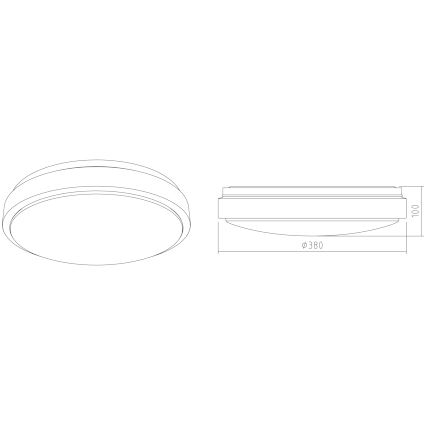 APLED - LED loftlampe LENS R TRICOLOR LED/24W/230V IP41 2700 - 6500K 1680lm