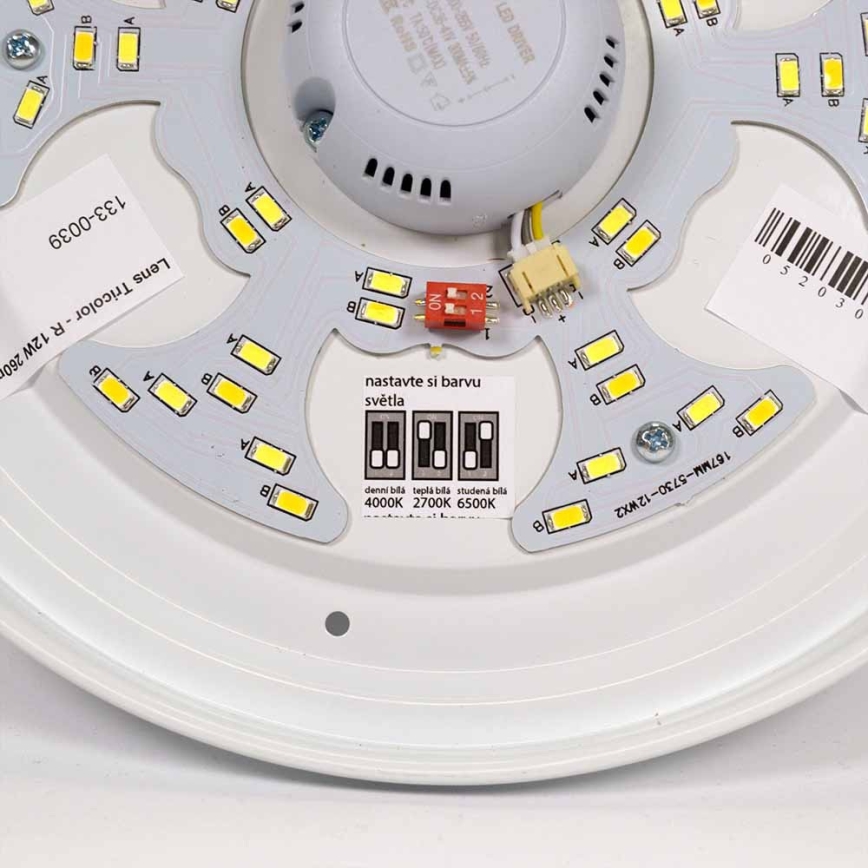 APLED - LED loftlampe med sensor LENS PP TRICOLOR LED/18W/230V IP44 2700 - 6500K 1210lm