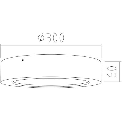 APLED - LED loftlampe RONDO LED/24W/230V diam. 30 cm eg