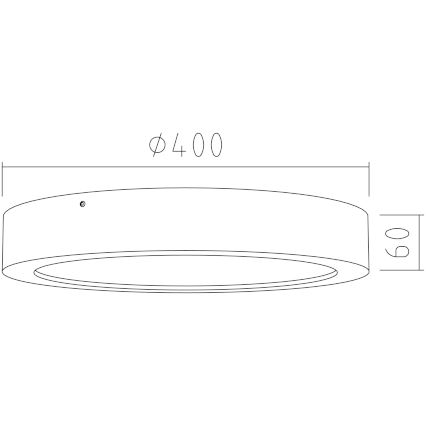 APLED - LED loftlampe RONDO LED/36W/230V diam. 40 cm egetræ