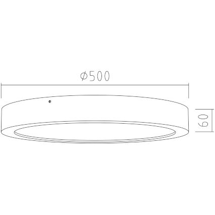 APLED - LED loftlampe RONDO LED/48W/230V diam. 50 cm eg