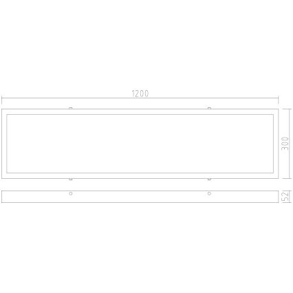 APLED - LED panel LONG LED/40W/230V 4000K 120x30cm IP41 overflademonteret hvid