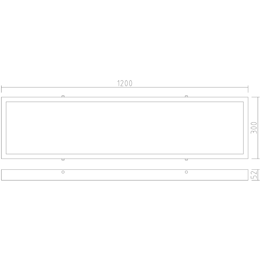 APLED - LED panel LONG LED/40W/230V 4000K 120x30cm IP41 overflademonteret hvid