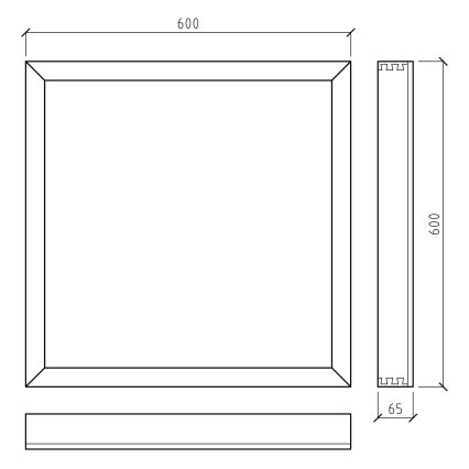 APLED - LED panel overflademonteret QUADRA LED/40W/230V eg