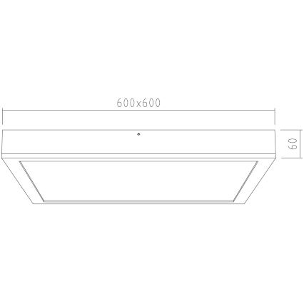 APLED - LED panel overflademonteret QUADRA LED/42W/230V eg