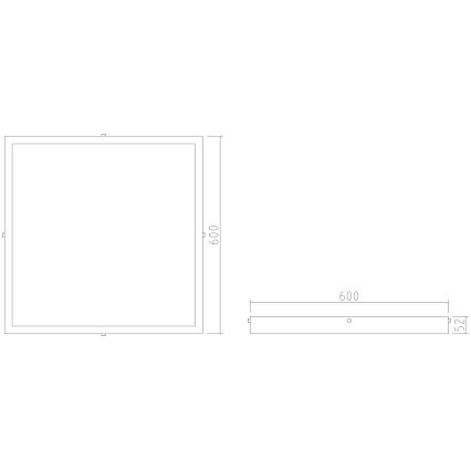 APLED - LED panel QUADRA LED/40W/230V 4000K 60x60 cm IP41