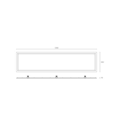 APLED - LED-loftpanel til badeværelse QUADRA LED/40W/230V 4000K IP41 120x30cm