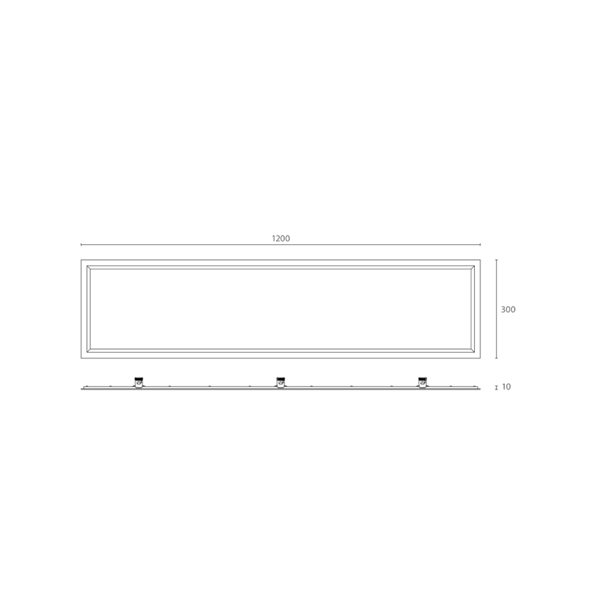 APLED - LED-loftpanel til badeværelse QUADRA LED/40W/230V 4000K IP41 120x30cm