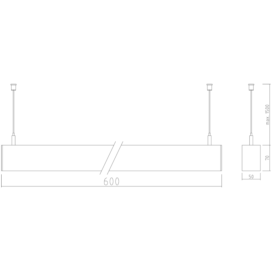 APLED - LED pendel LOOK LED/23W/230V 4000K 60 cm sølvfarvet