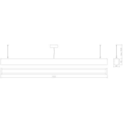 APLED - LED pendel LOOK LED/48W/230V 4000K 150 cm eg