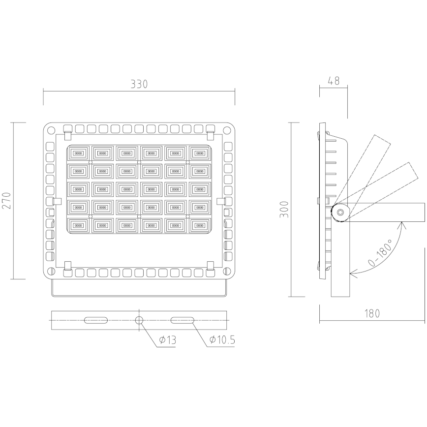 APLED - Udendørs LED projektør PRO LED/100W/230V IP66 10000lm 6000K