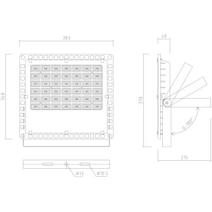 APLED - Udendørs LED projektør PRO LED/150W/230V IP66 15000lm 6000K