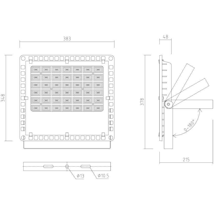 APLED - Udendørs LED projektør PRO LED/150W/230V IP66 15000lm 6000K