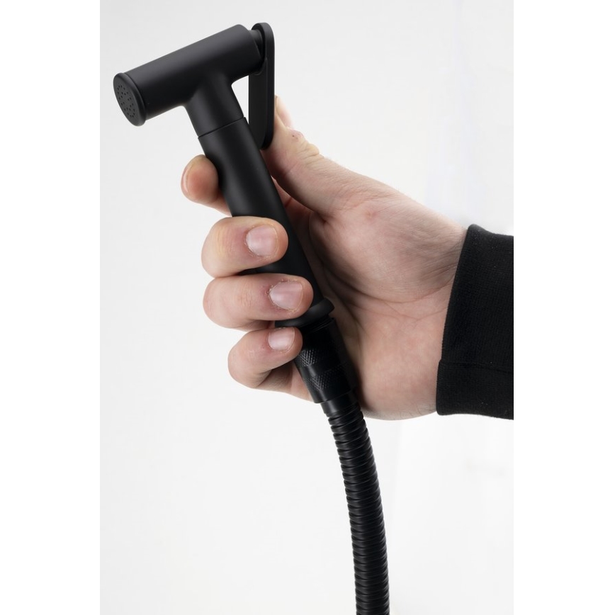 Aqualine - Bidethane med bruser til skjult installation mat sort