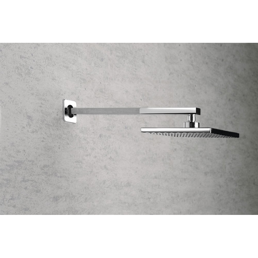 Aqualine - Brusearm kantet 40,4 cm skinnende krom