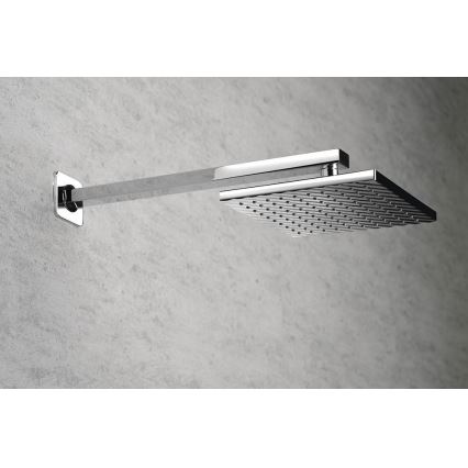 Aqualine - Brusearm kantet 40,4 cm skinnende krom