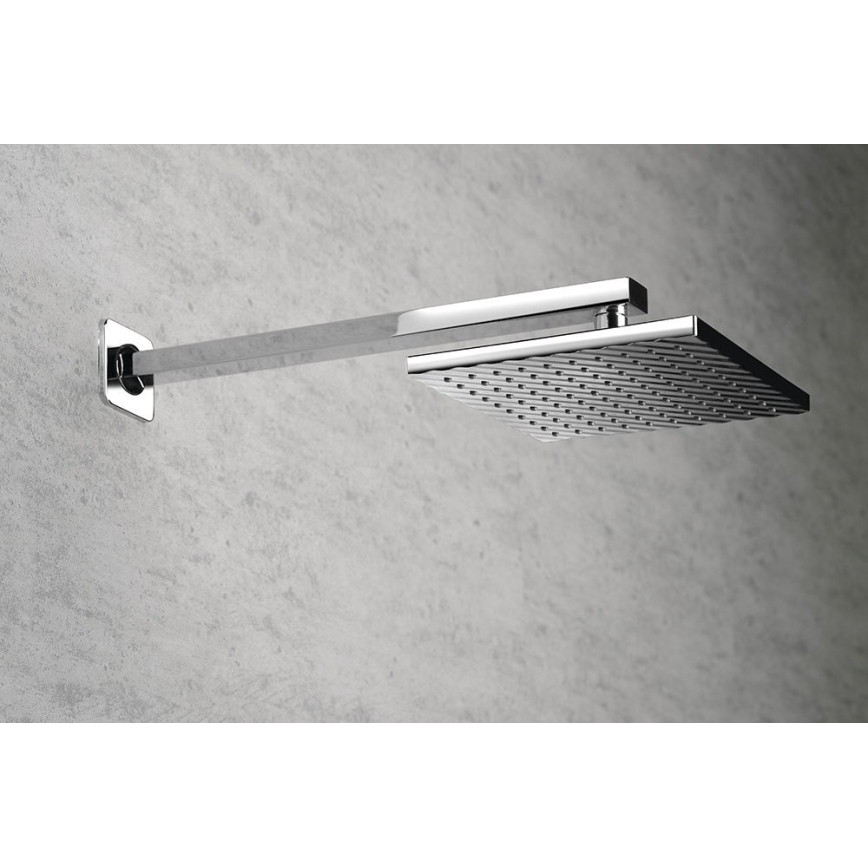 Aqualine - Brusearm kantet 40,4 cm skinnende krom