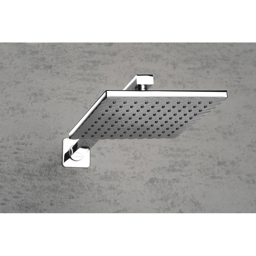 Aqualine - Brusearm kantet 40,4 cm skinnende krom
