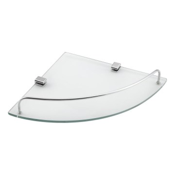 Aqualine - Brusehylde til hjørne RUMBA transparent glas/skinnende krom