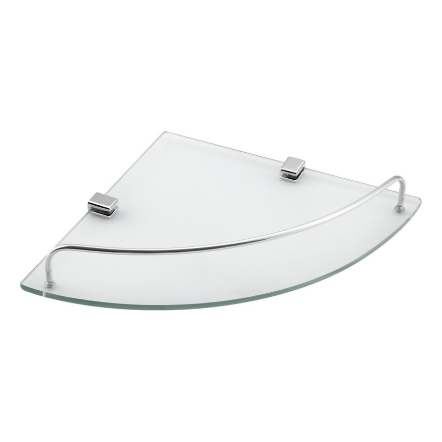 Aqualine - Brusehylde til hjørne RUMBA transparent glas/skinnende krom