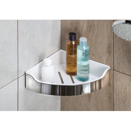 Aqualine - Brusehylde til hjørne SAMBA 21,8x30 cm skinnende krom