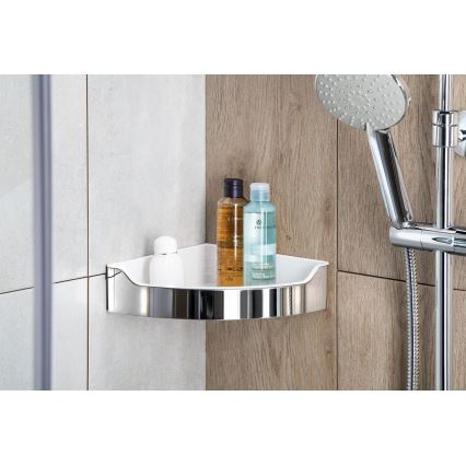 Aqualine - Brusehylde til hjørne SAMBA 21,8x30 cm skinnende krom
