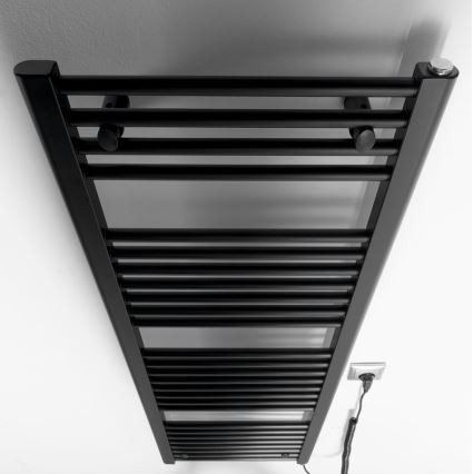 Aqualine - DIRECT-E elektrisk badeværelsesradiator 400W 132x45 cm mat sort
